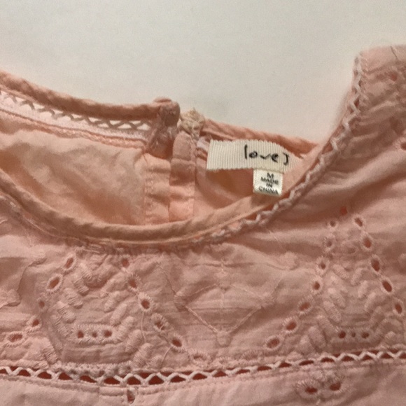 Blush Pink Embroidered Sleeveless Blouse M - Picture 2 of 6
